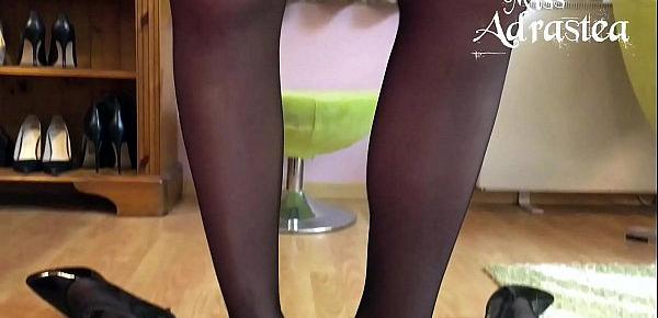  Miss Adrastea`s Sissy bitch trapped in chastity and stockings!